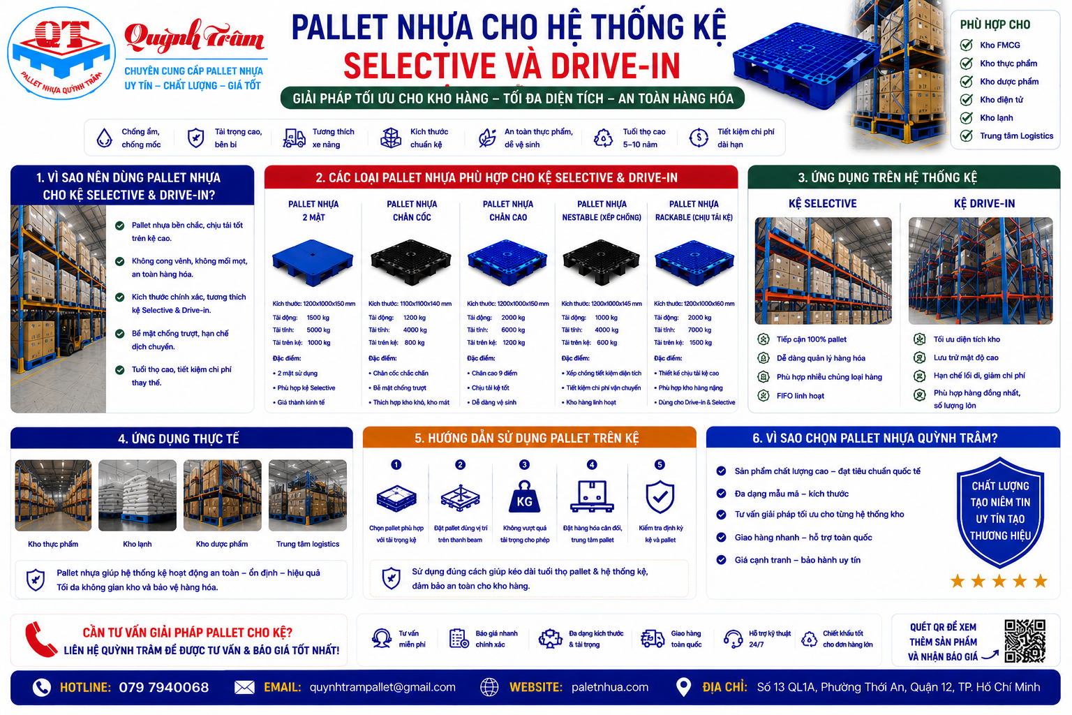 Pallet Nhựa Cho Hệ Thống Kệ Selective Và Drive-in