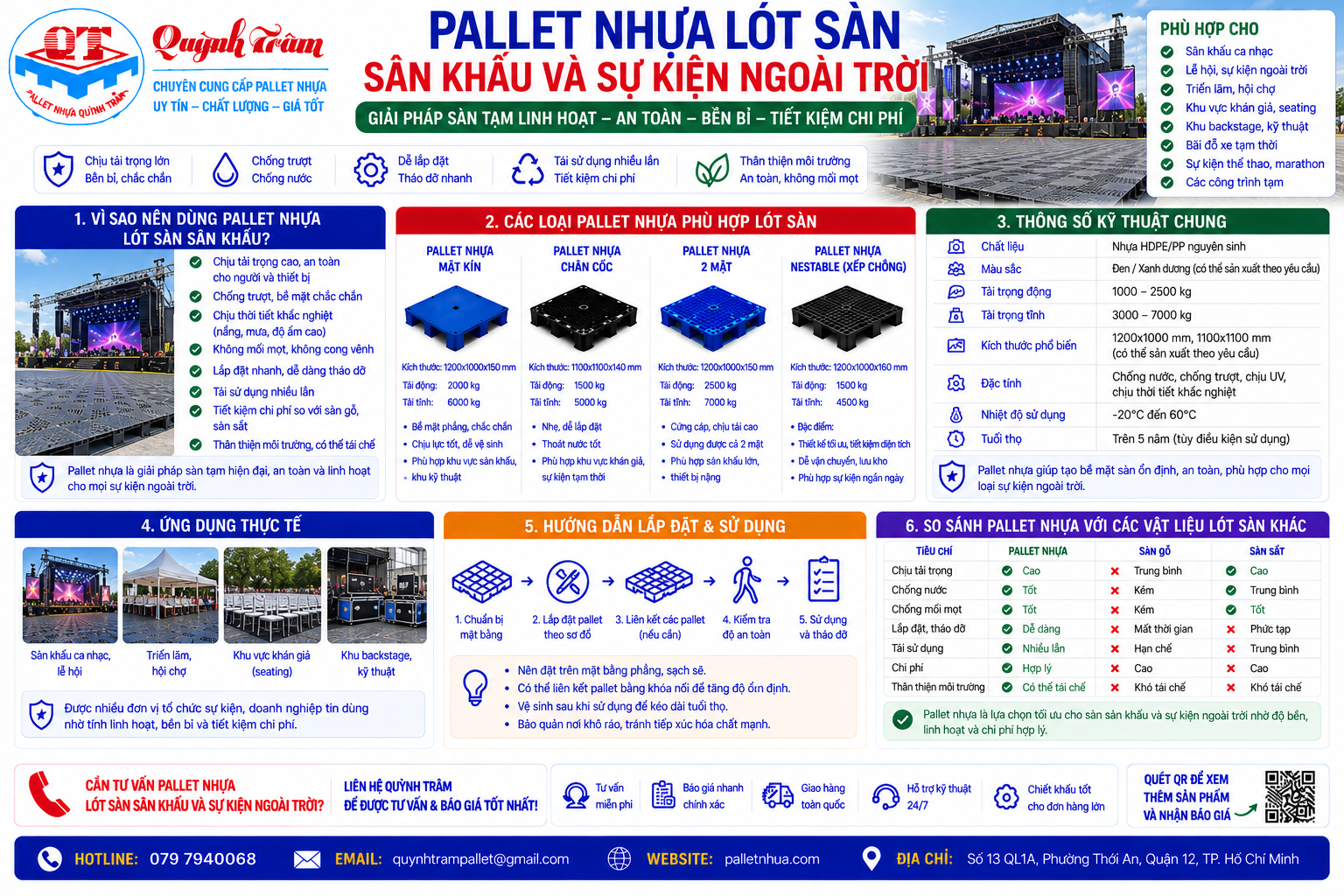Pallet Nhựa Lót Sàn Sân Khấu Và Sự Kiện Ngoài Trời