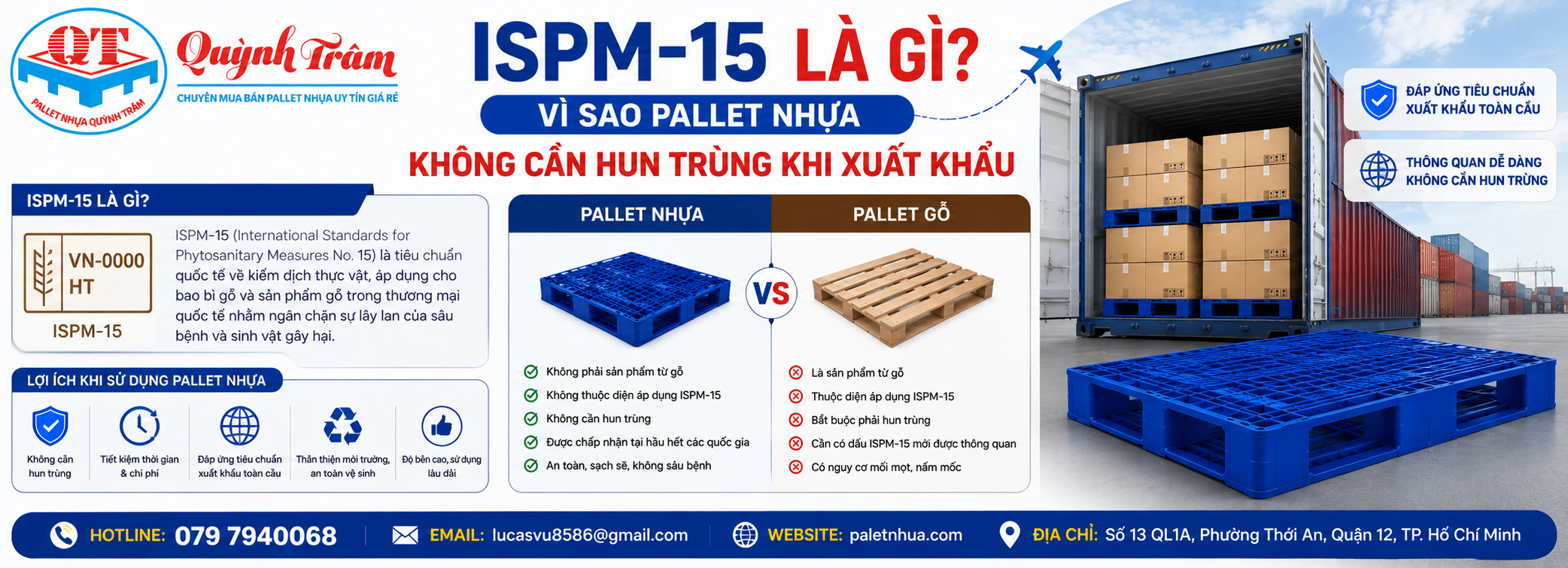 ISPM-15 Là Gì? Vì Sao Pallet Nhựa Không Cần Hun Trùng Khi Xuất Khẩu?